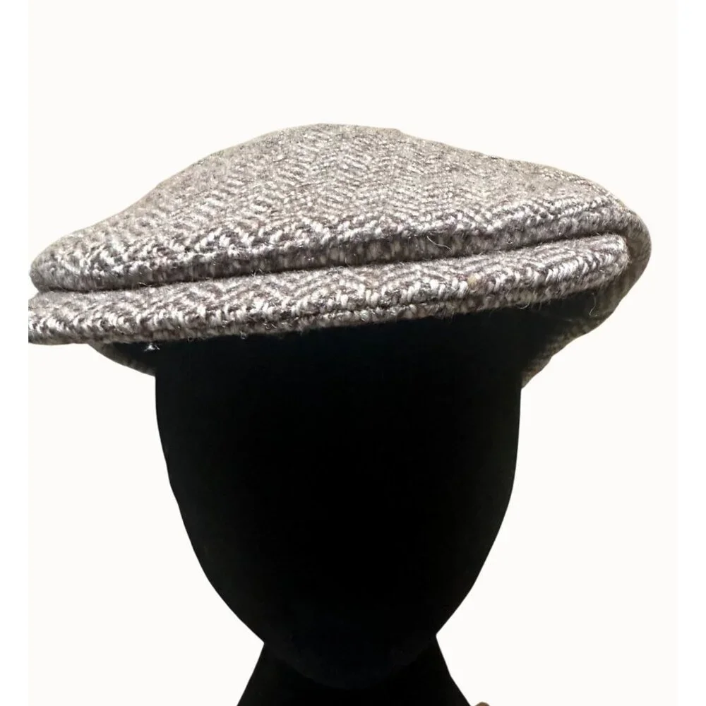Vintage LL Bean Hanna Hats Donegal Tweed Flat Cap Ivy‎ Newsboy Ireland Brown